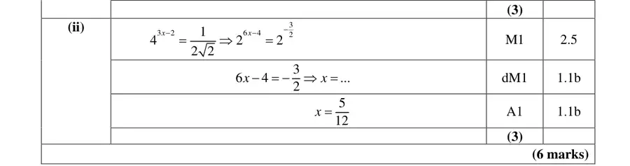 Mark scheme (ii)