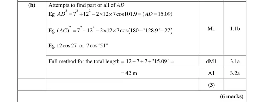 Mark scheme (b)