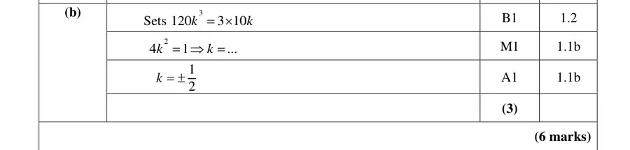 Mark scheme (b)