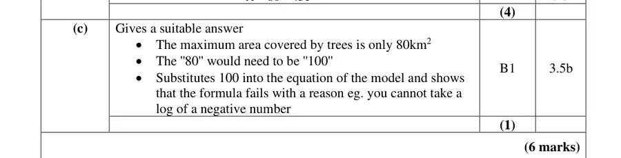 Mark scheme (c)