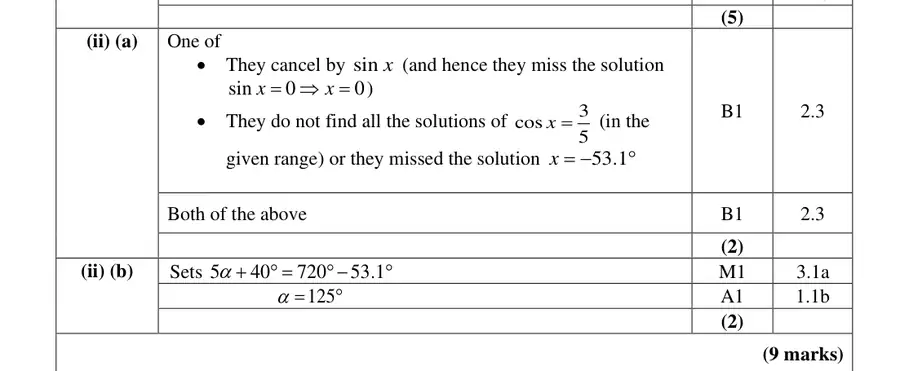 Mark scheme (ii)
