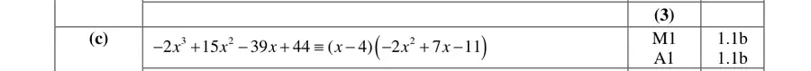 Mark scheme (c)