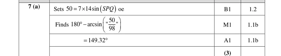 Mark scheme (a)