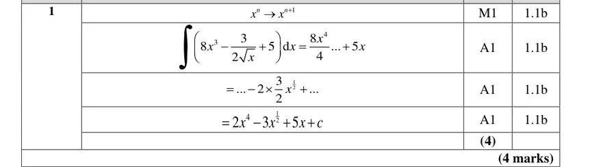 Mark scheme