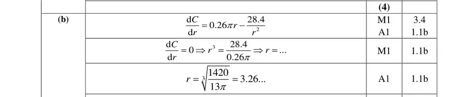 Mark scheme (b)