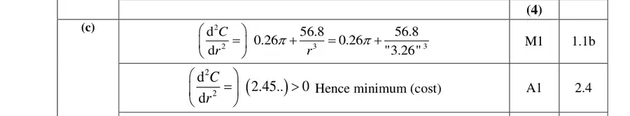 Mark scheme (c)