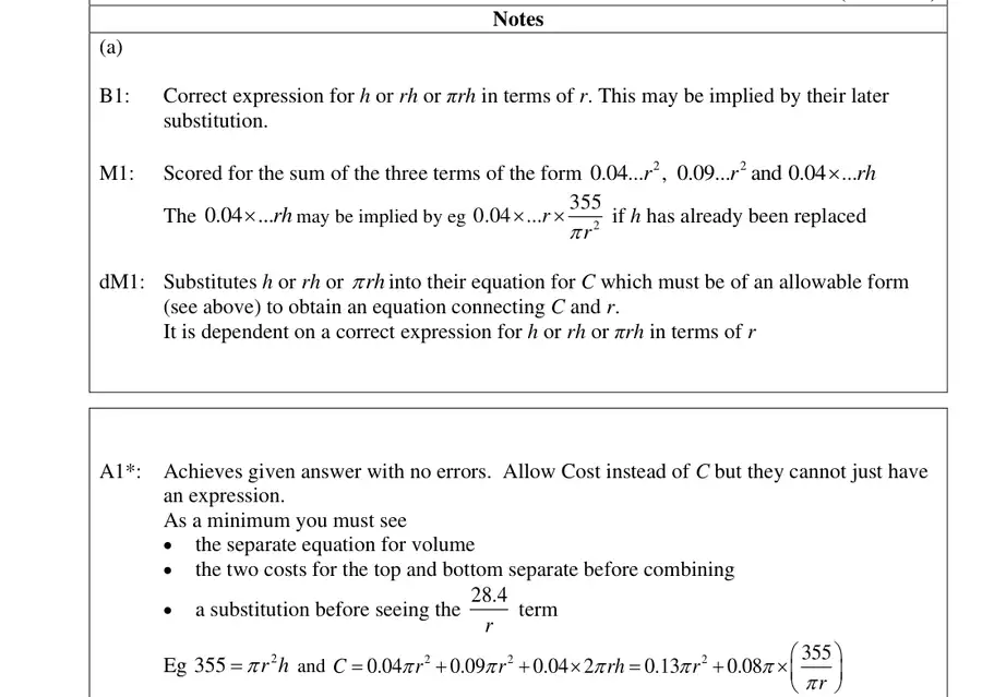 Notes (a)
