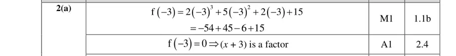 Mark scheme (a)