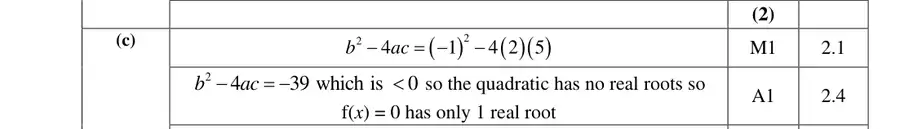 Mark scheme (c)