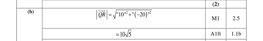 Mark scheme (b)