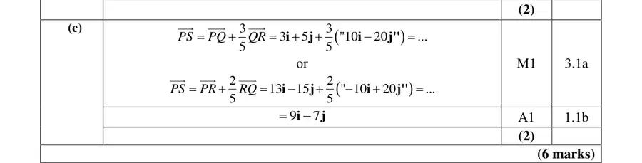 Mark scheme (c)