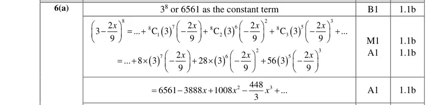 Mark scheme (a)