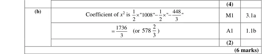 Mark scheme (b)