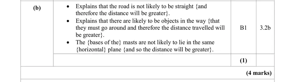 Mark scheme (b)