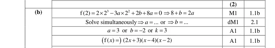 Mark scheme (b)