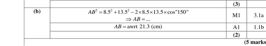 Mark scheme (b)