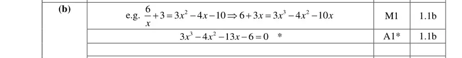 Mark scheme (b)
