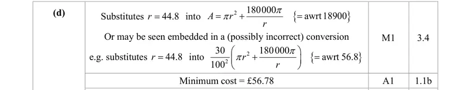 Mark scheme (d)