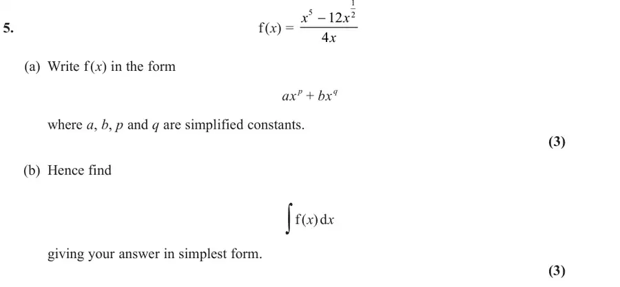 June 2025 Paper 1 Q5 question
