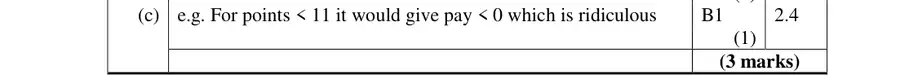 Mark scheme (c)