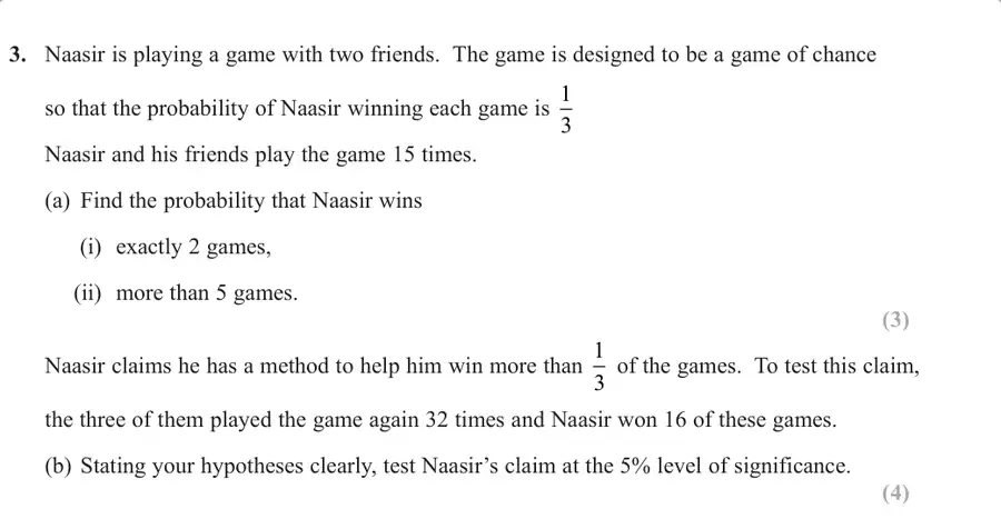 June 2018 Statistics Q3 question