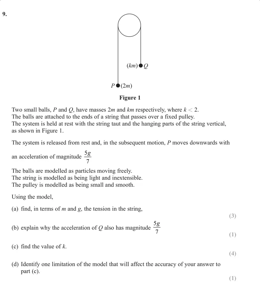June 2018 Mechanics Q9 question