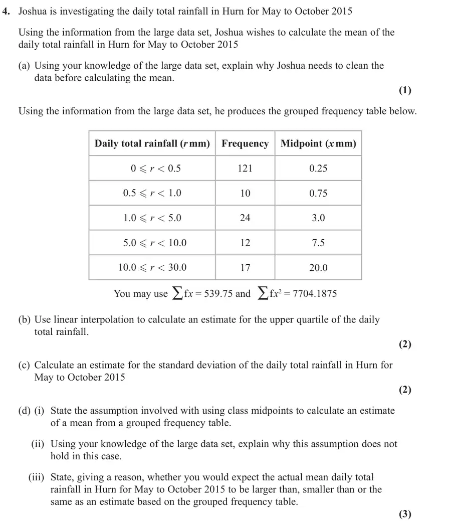 June 2019 Statistics Q4 question