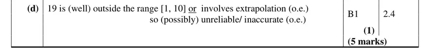 Mark scheme (d)