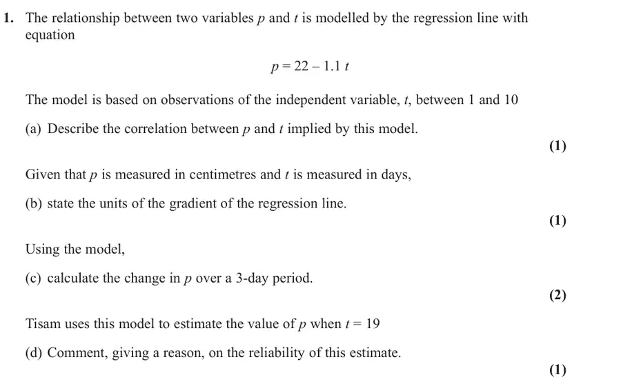 June 2022 Statistics Q1 question