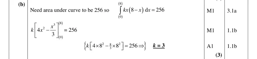 Mark scheme (b)