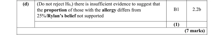 Mark scheme (d)