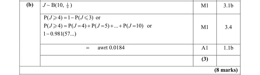 Mark scheme (b)