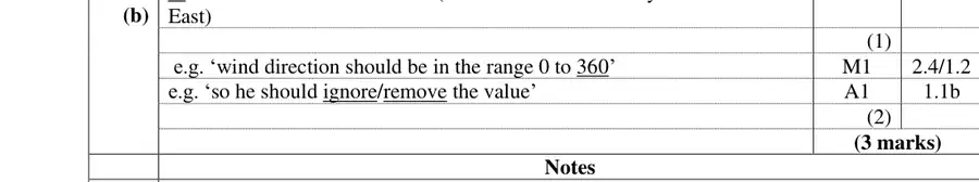 Mark scheme (b)