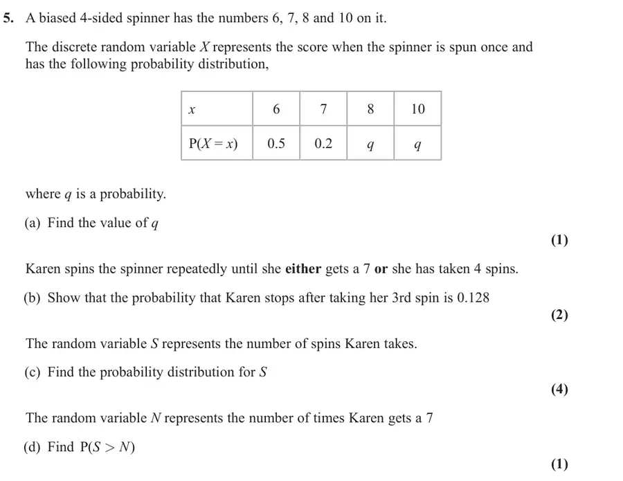 June 2024 Statistics Q5 question