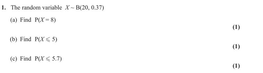June 2025 Statistics Q1 question