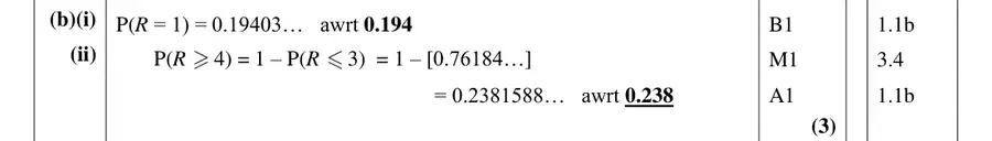 Mark scheme (b)