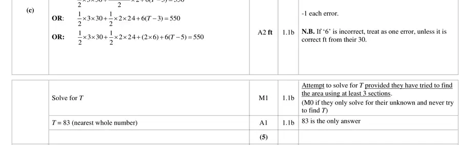 Mark scheme (c)
