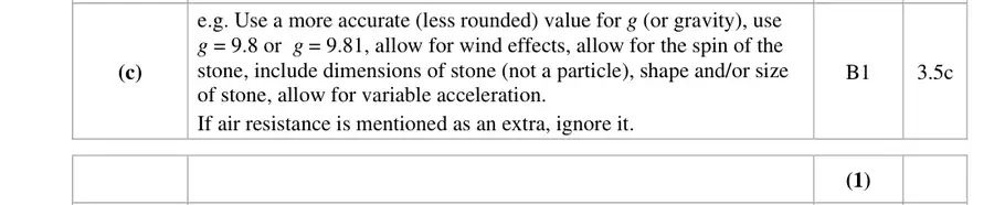 Mark scheme (c)