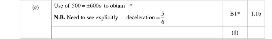 Mark scheme (c)