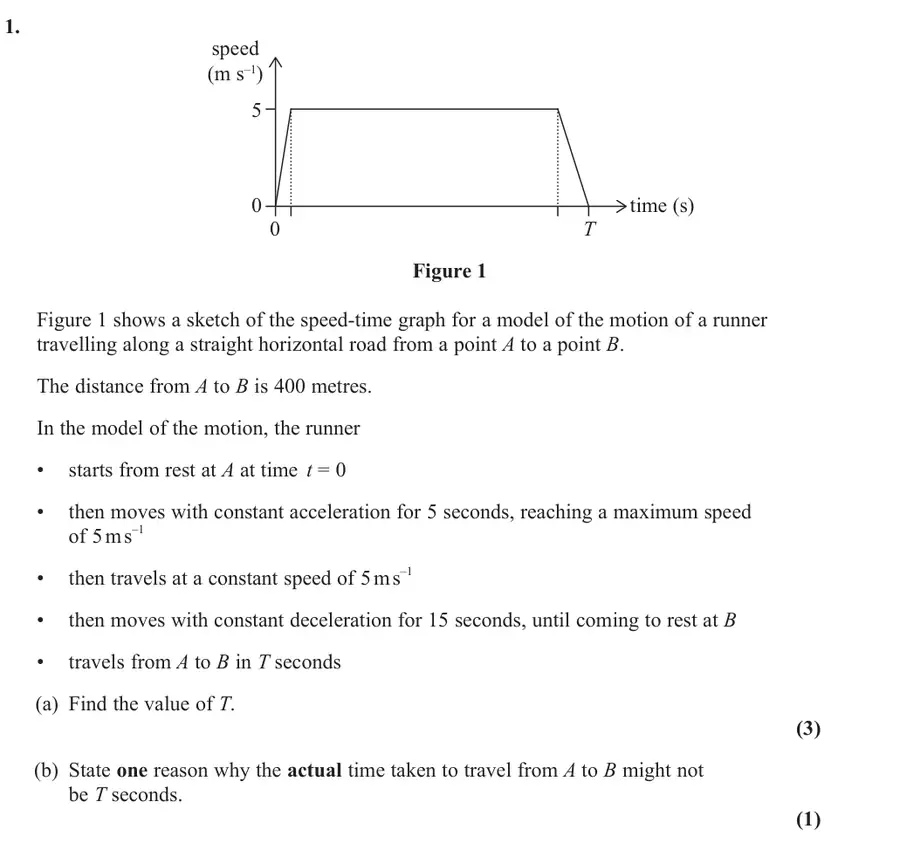 June 2025 Mechanics Q1 question