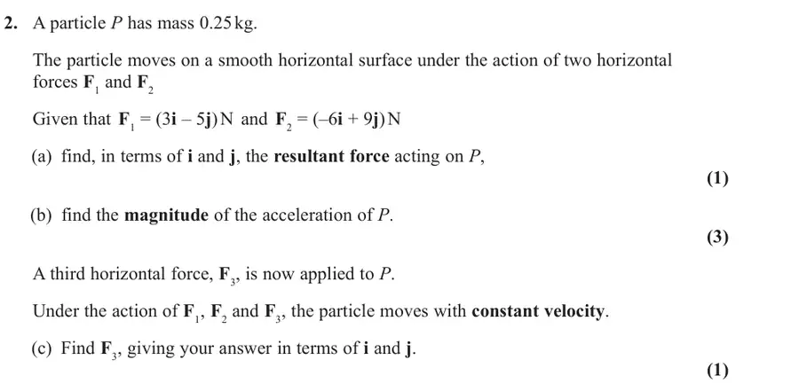 June 2025 Mechanics Q2 question