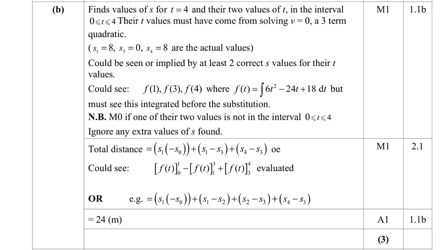 Mark scheme (b)