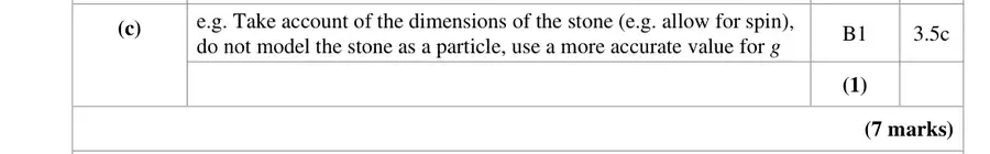 Mark scheme (c)