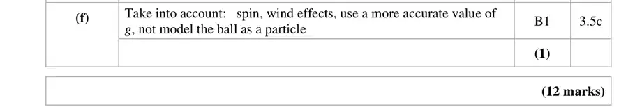 Mark scheme (f)
