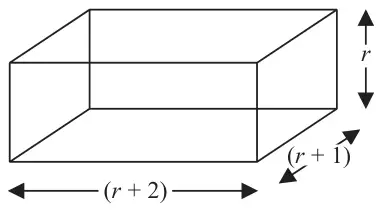 Figure 2: a cuboid block with length (r + 2), width (r + 1) and height r