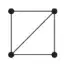 a square on four vertices with one diagonal