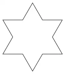 Diagram 1: unshaded six-pointed star with the same outline as Figure 3