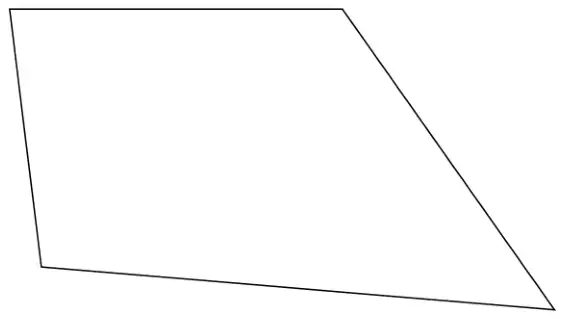 A quadrilateral with no equal sides