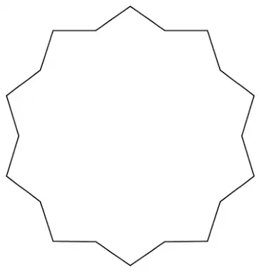 A ten-pointed star-like shape