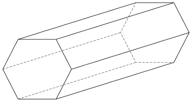 A hexagonal prism